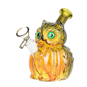 What A Hoot Glass Bong - 5" / 14mm F / Colors Vary