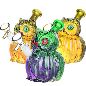 What A Hoot Glass Bong - 5" / 14mm F / Colors Vary