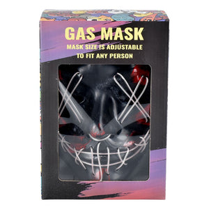 Scary Purge Light Up Gas Mask & Acrylic Water Pipe Set - 8"