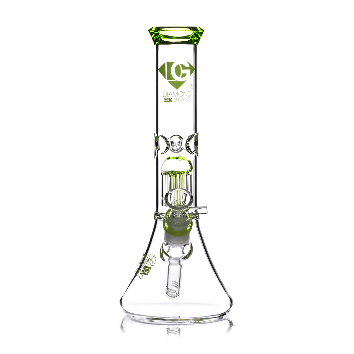 Diamond Glass 8 Showerhead Beaker Bong