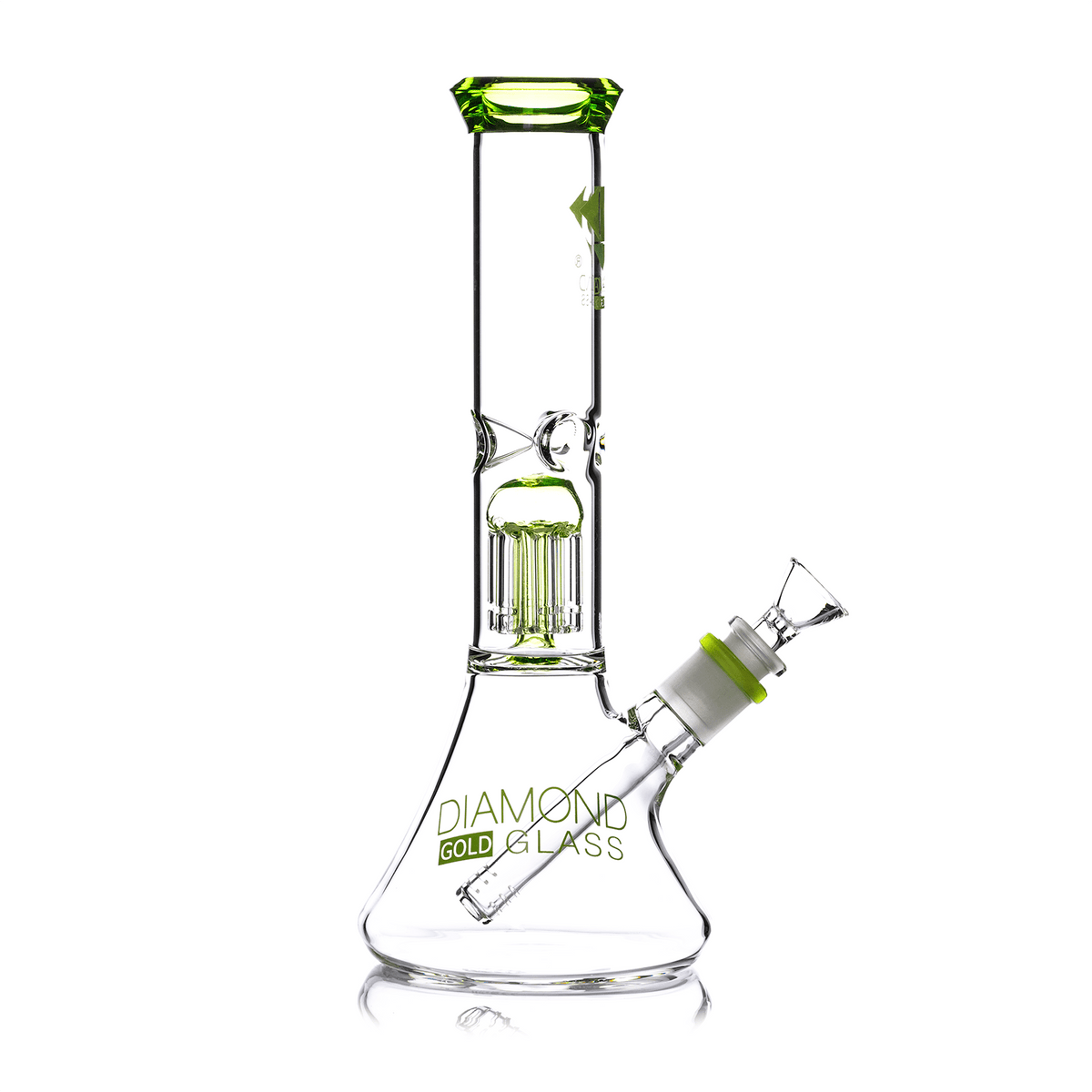 Diamond Glass 8 Showerhead Beaker Bong