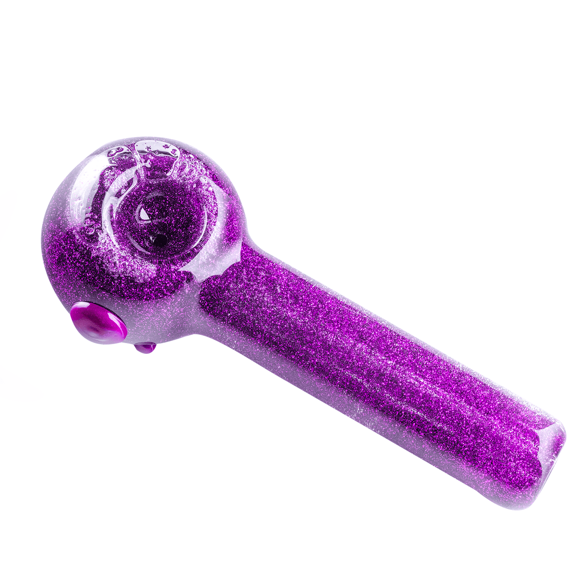 Glitter Leaf Freezer Pipe  Cannabis Leaf Glitter Freezable Hand Pipe